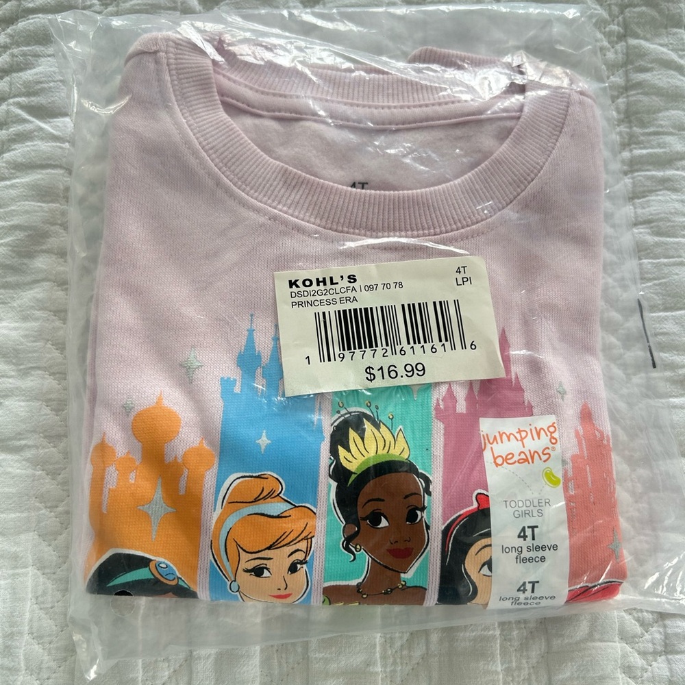 Jumping Beans Princess Graphic long sleeve fleece - Pink